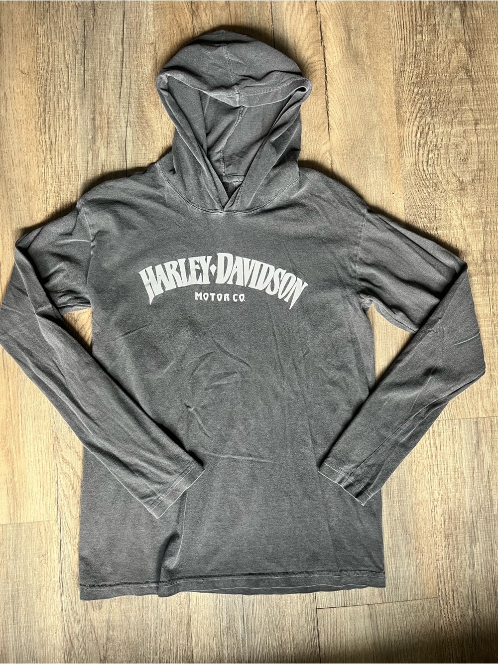 Gray Crewneck Sweatshirt with Harley Davidson Logo